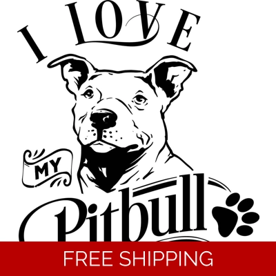 I love my pitbull dog Pet Die Cut Vinyl Decal sticker I love my pitbull dog Pet Die Cut Vinyl Decal sticker